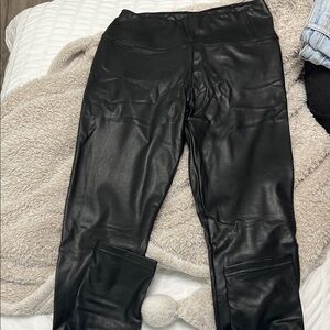 Black Faux Leather Leggings